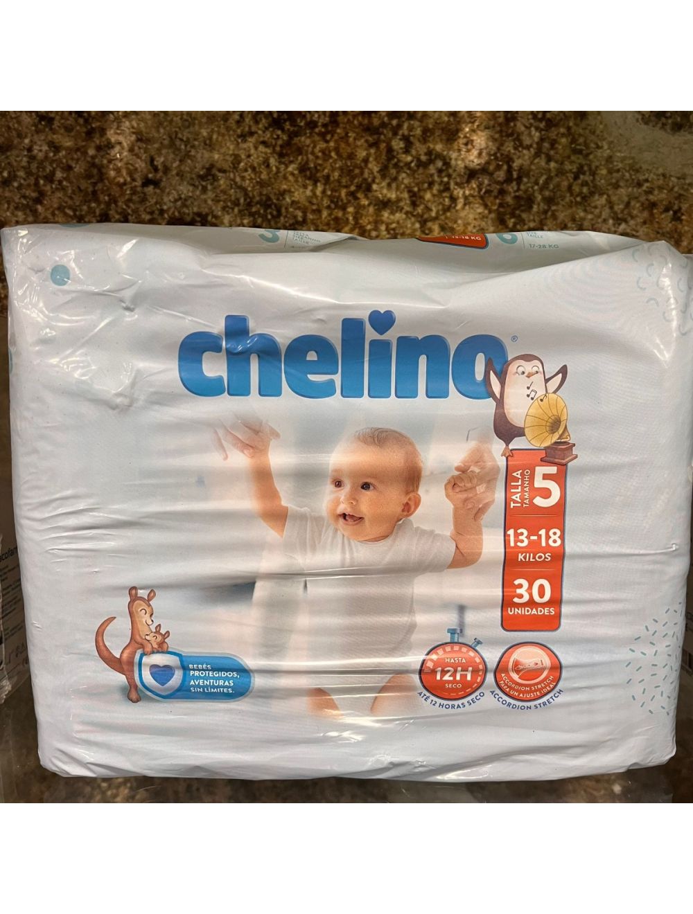 PAÑAL INFANTIL CHELINO TALLA 5 13 - 18 kg 30 PAÑALES
